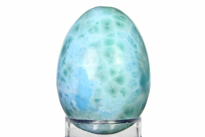 Polished Larimar Egg - Dominican Republic #315074